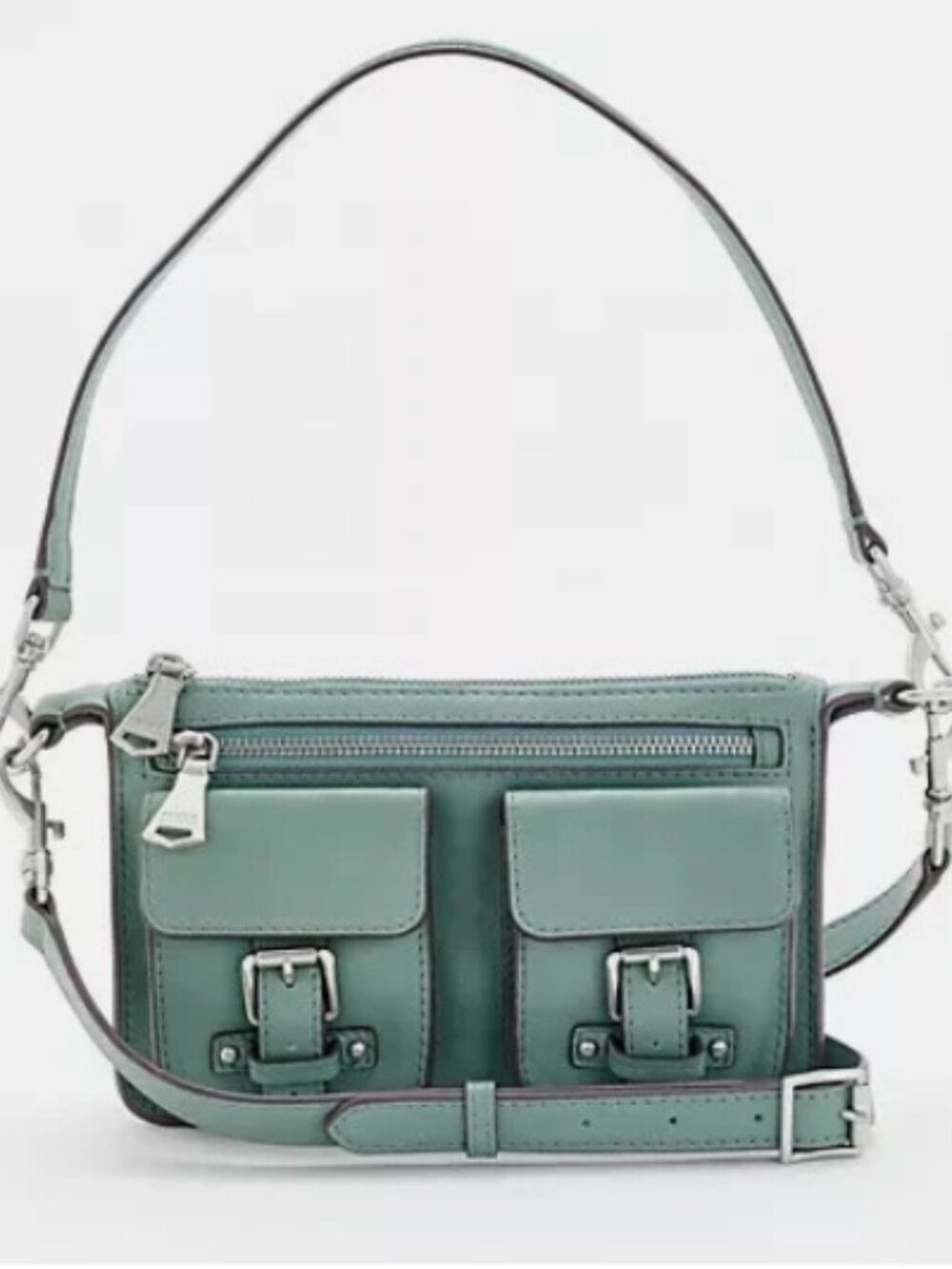 Aimee Kestenberg Leather Saddle Up Mini Crossbody-Moss Green A695759 NEW